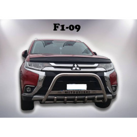 Кенгурятник Mitsubishi Outlander 2017 с надписью